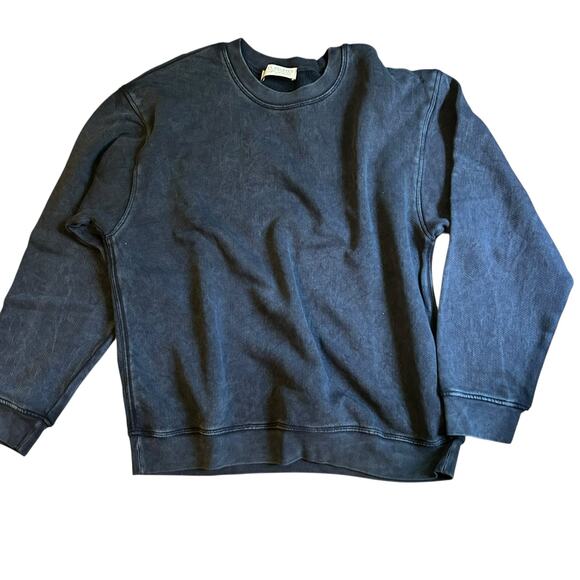 LA Relaxed XL Sweatshirt 100% Organic Cotton Charcoal Gray Heather USA Boho - Picture 1 of 6